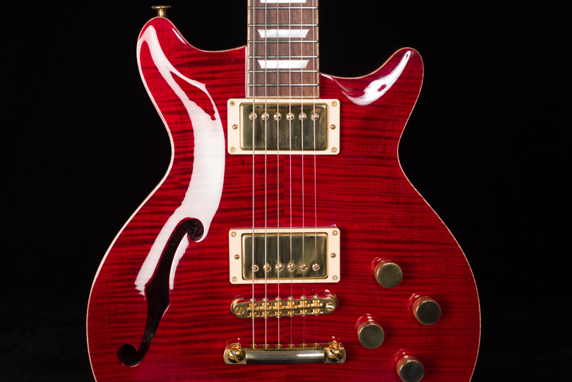 Guitar Gallery File.0011 / Kz One Semi-Hollow F-Hole Carved Top 