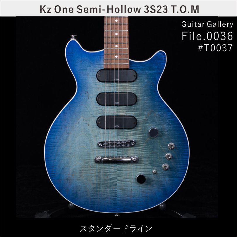 Guitar Gallery File.0036 / Kz One Semi-Hollow 22F 3S23 T.O.M #T0037 | Kz  Guitar Works